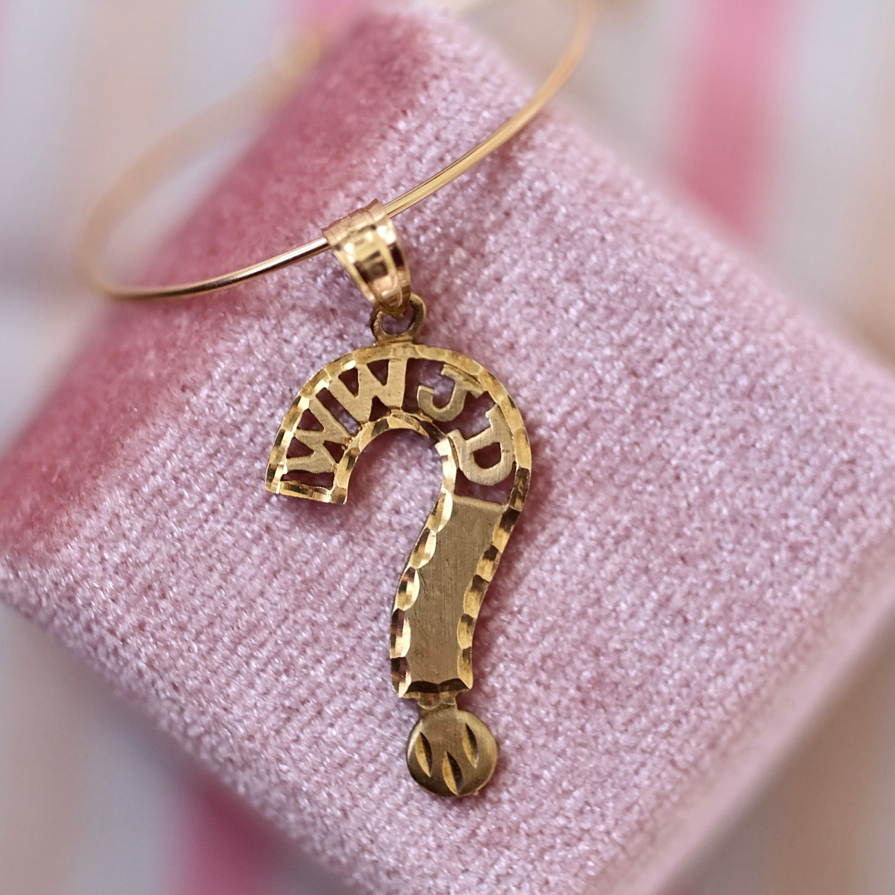 10K Yellow Gold "WWJD" What Will Jesus Do Pendant