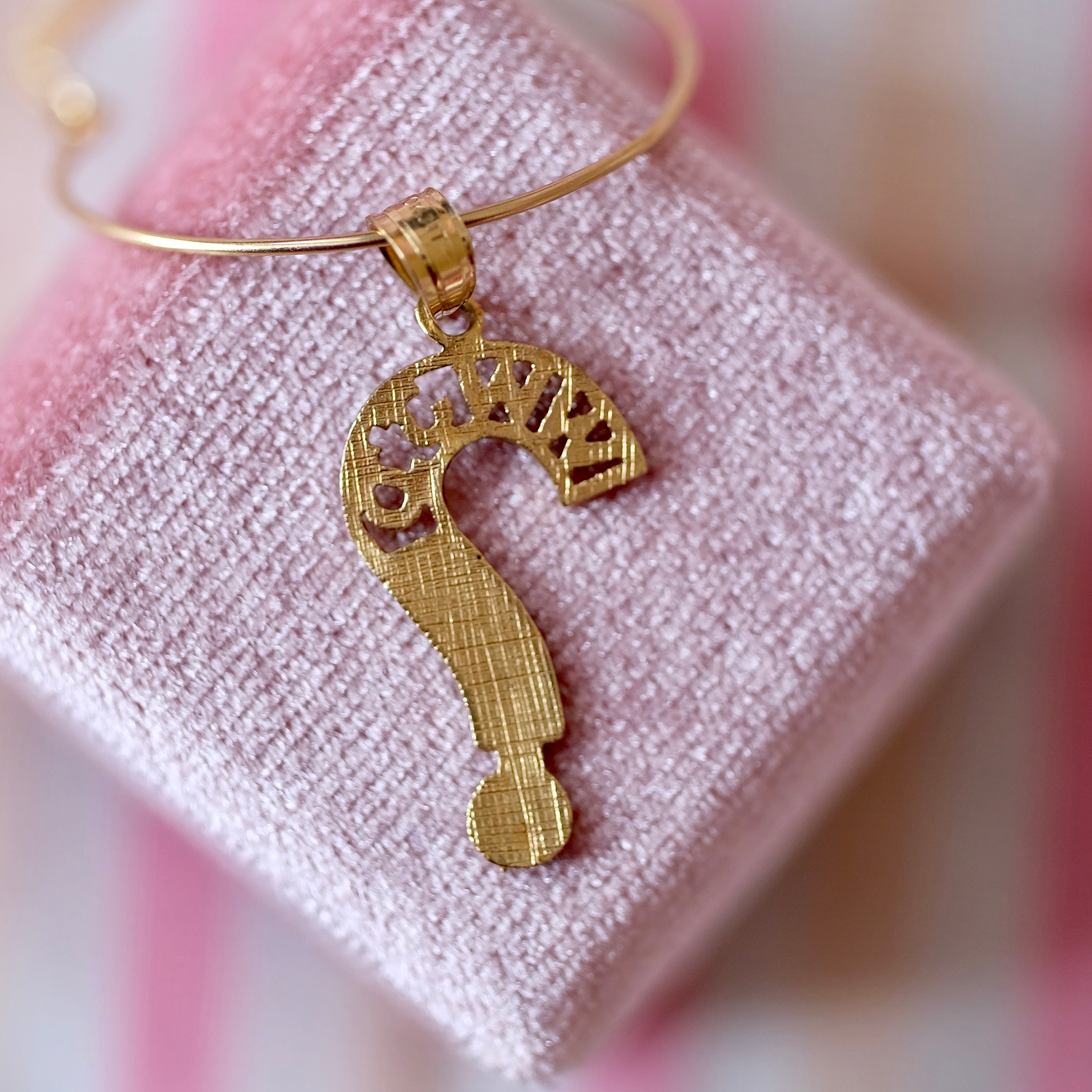 10K Yellow Gold "WWJD" What Will Jesus Do Pendant