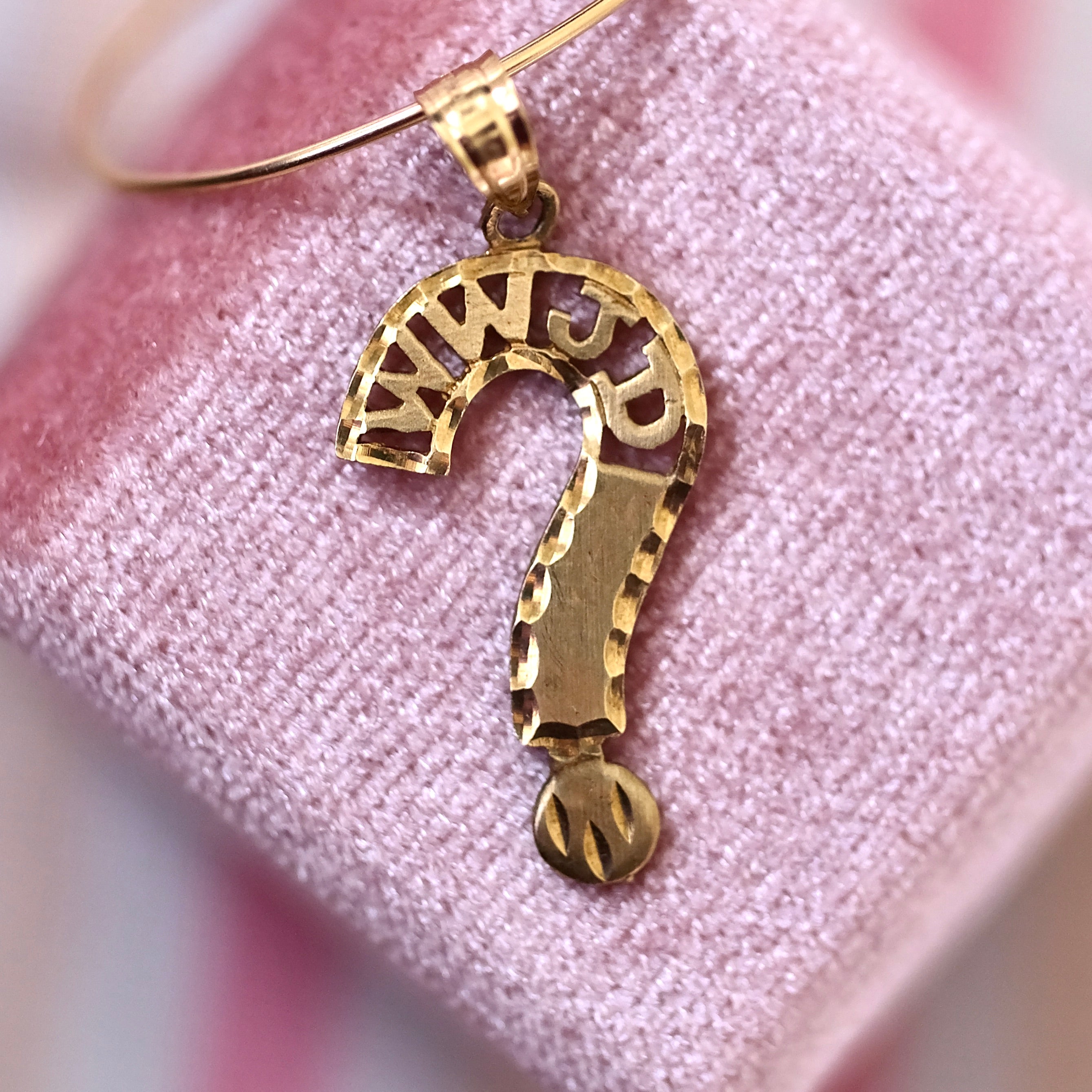 10K Yellow Gold "WWJD" What Will Jesus Do Pendant