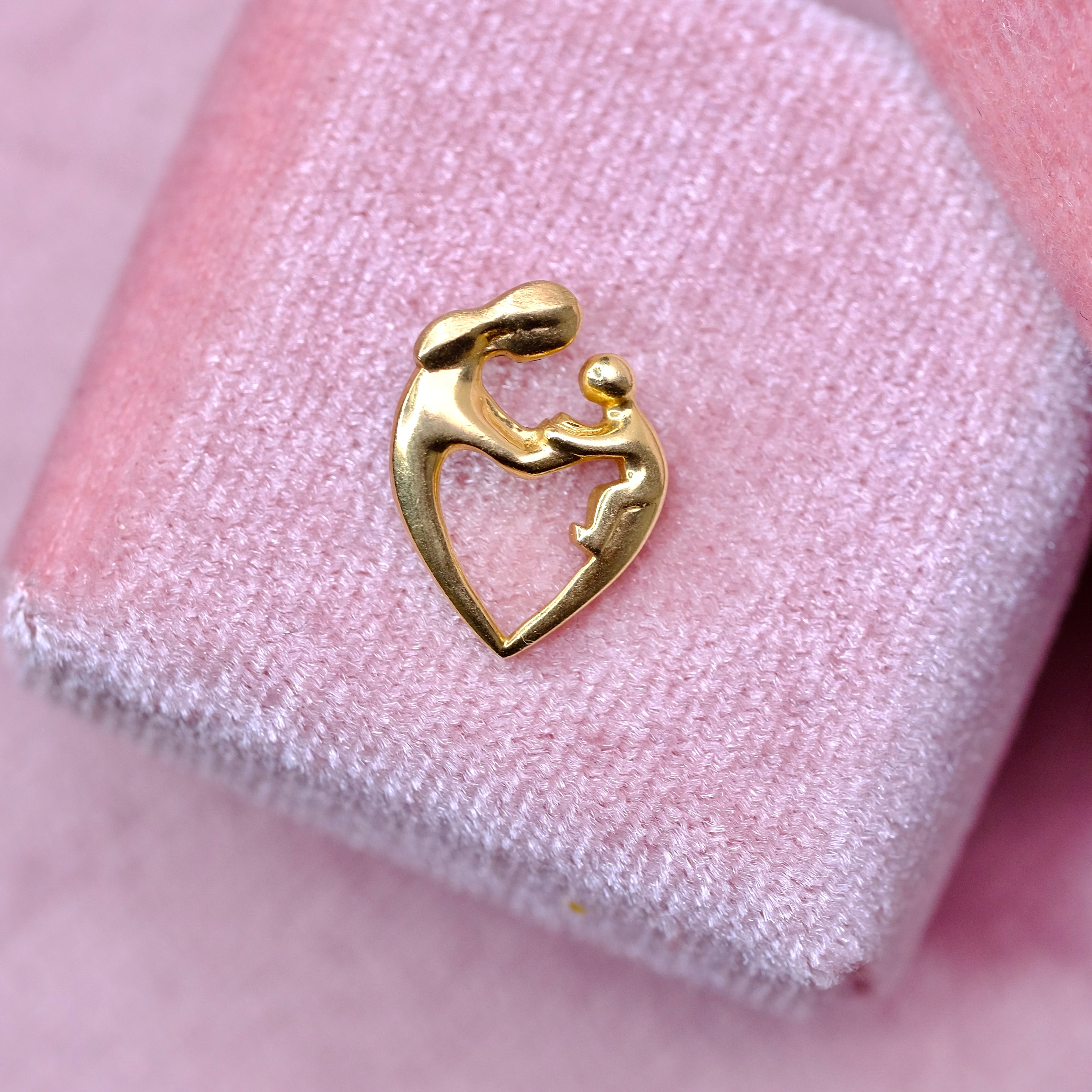 14K Yellow Mother & Child Pendant