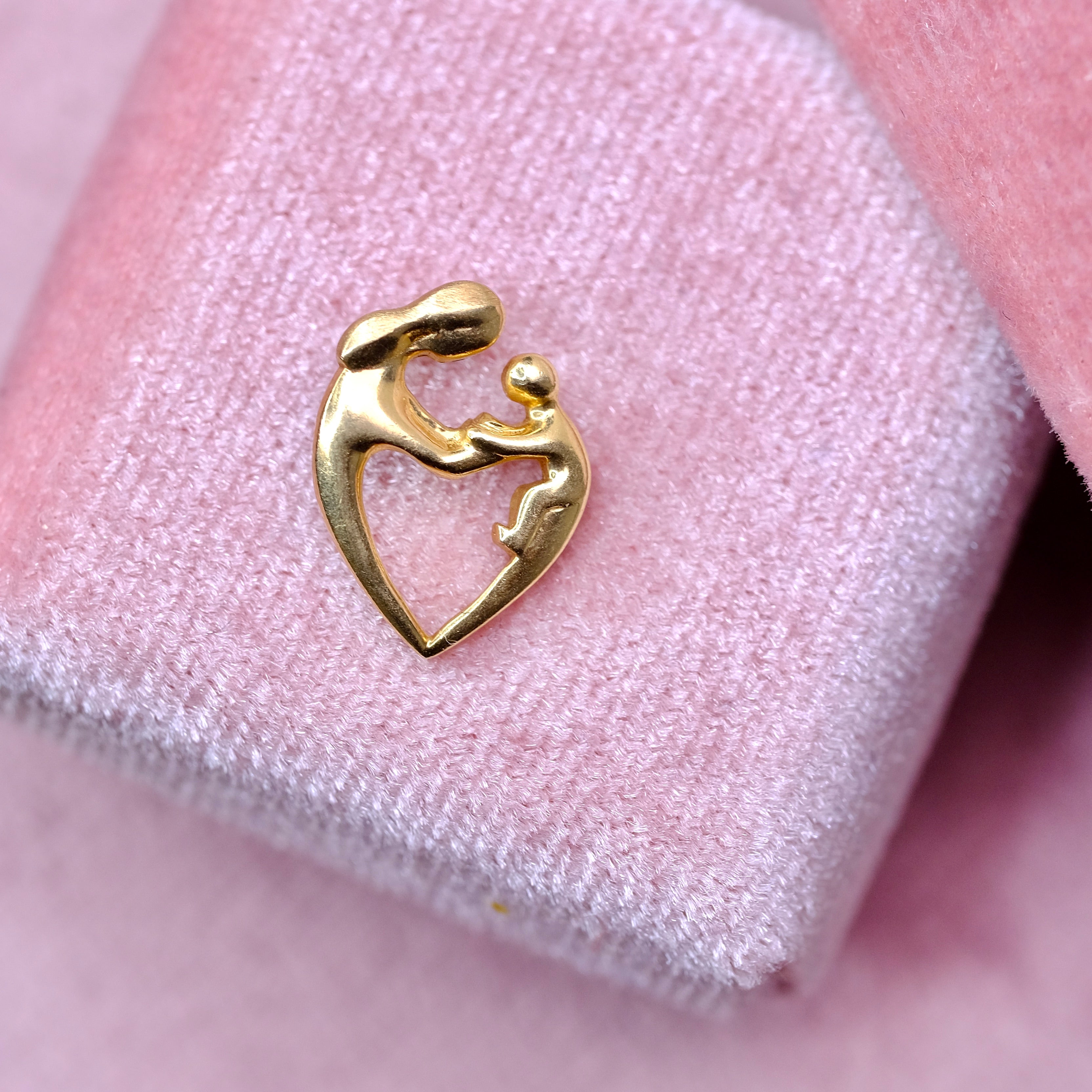 14K Yellow Mother & Child Pendant