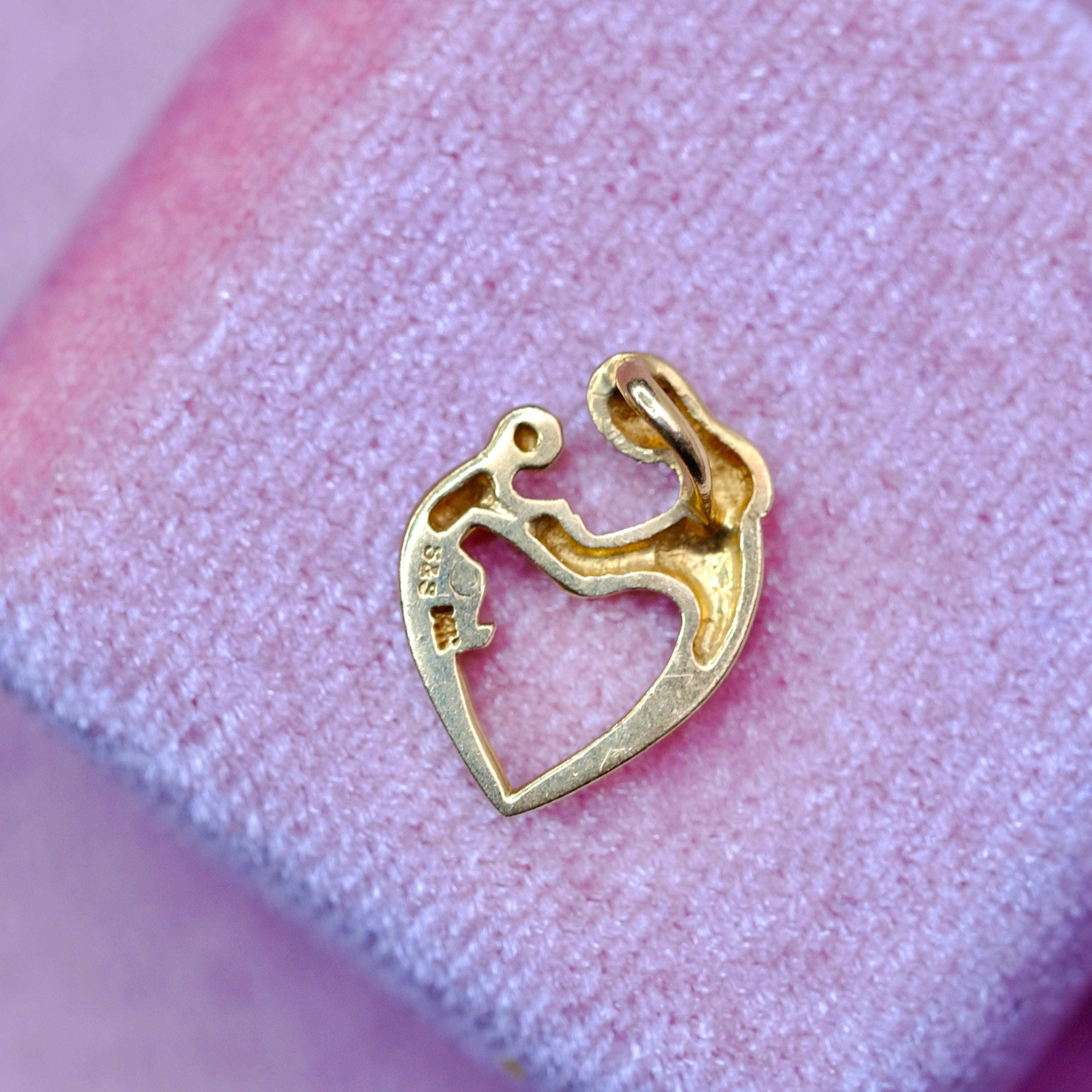 14K Yellow Mother & Child Pendant