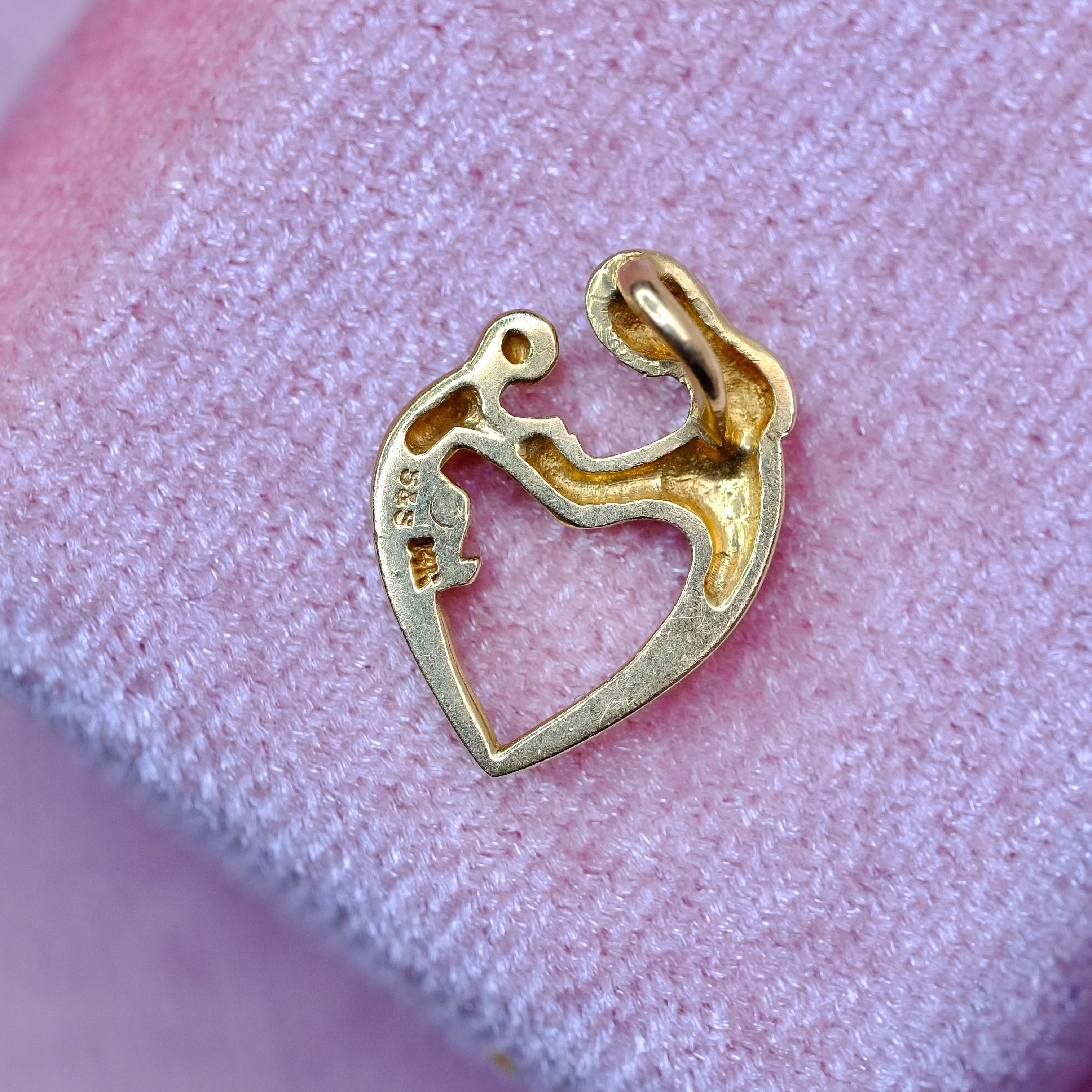 14K Yellow Mother & Child Pendant