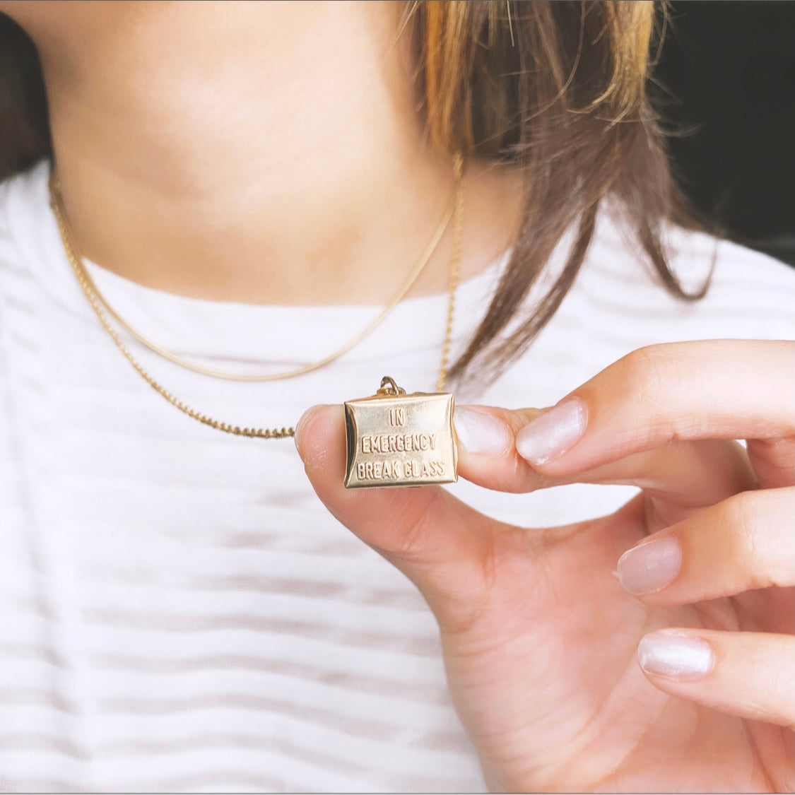 UNIQUE 14K Real Yellow Gold Mad Money Pendant/Charm "Emergency Money"