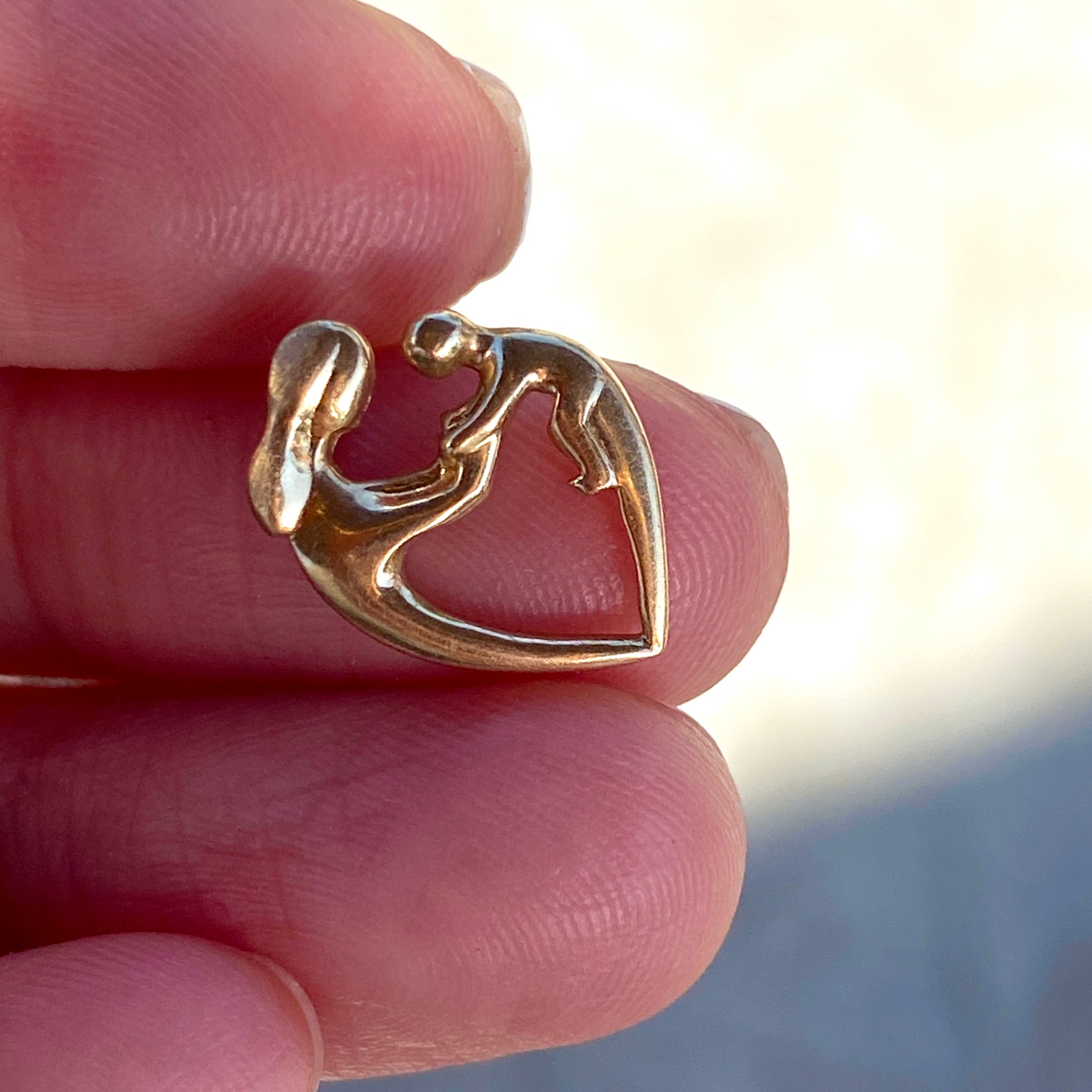 14K Yellow Mother & Child Pendant