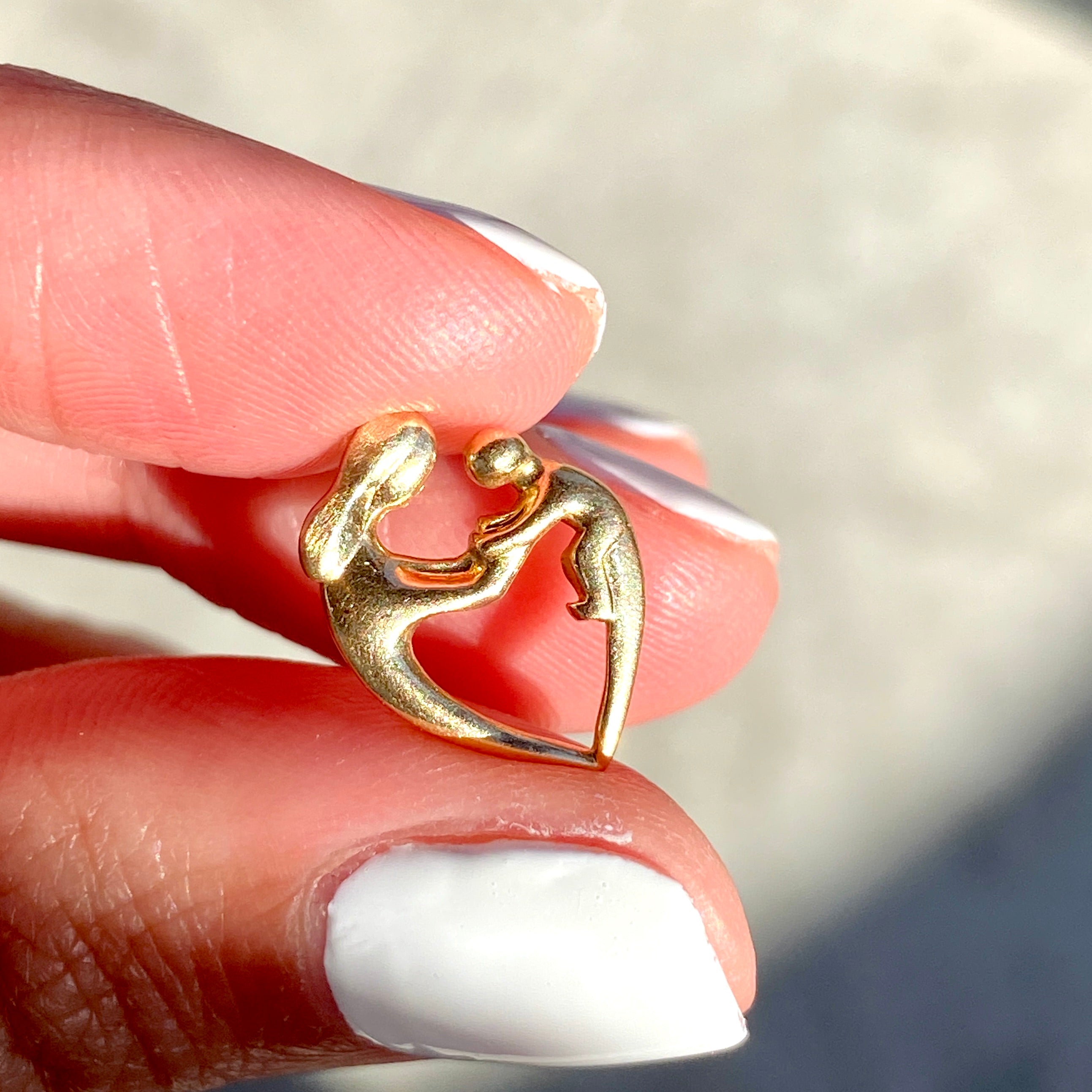 14K Yellow Mother & Child Pendant