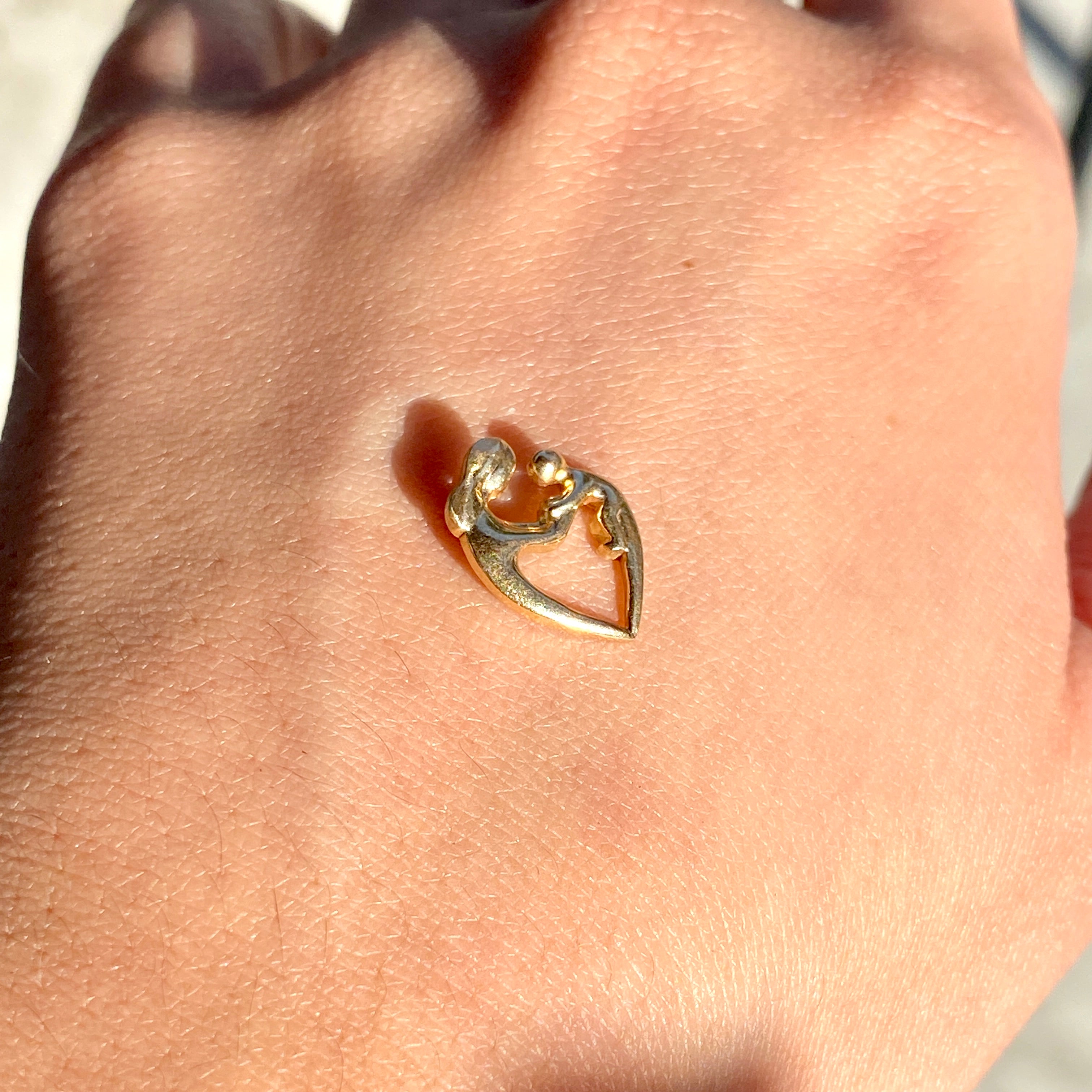 14K Yellow Mother & Child Pendant