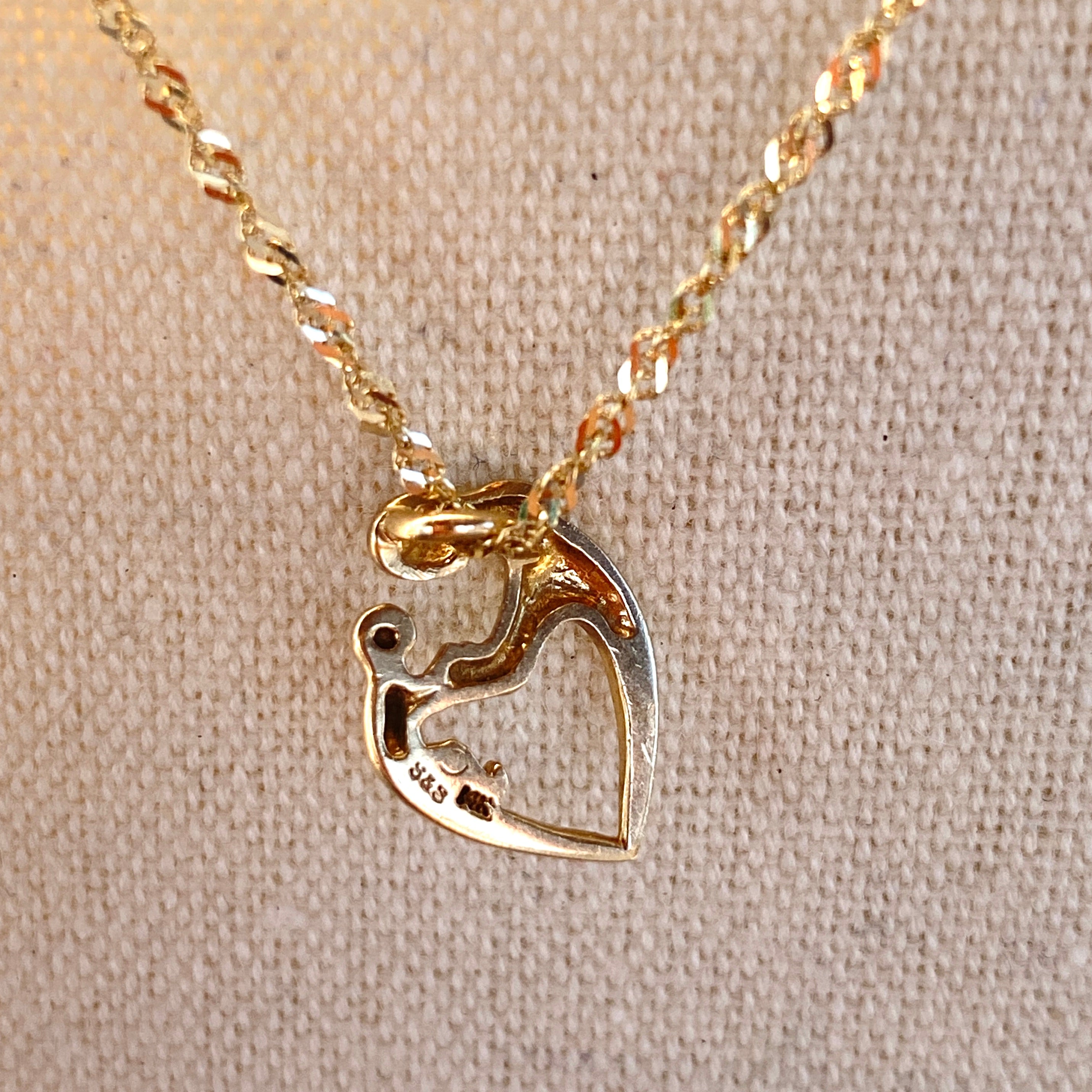 14K Yellow Mother & Child Pendant