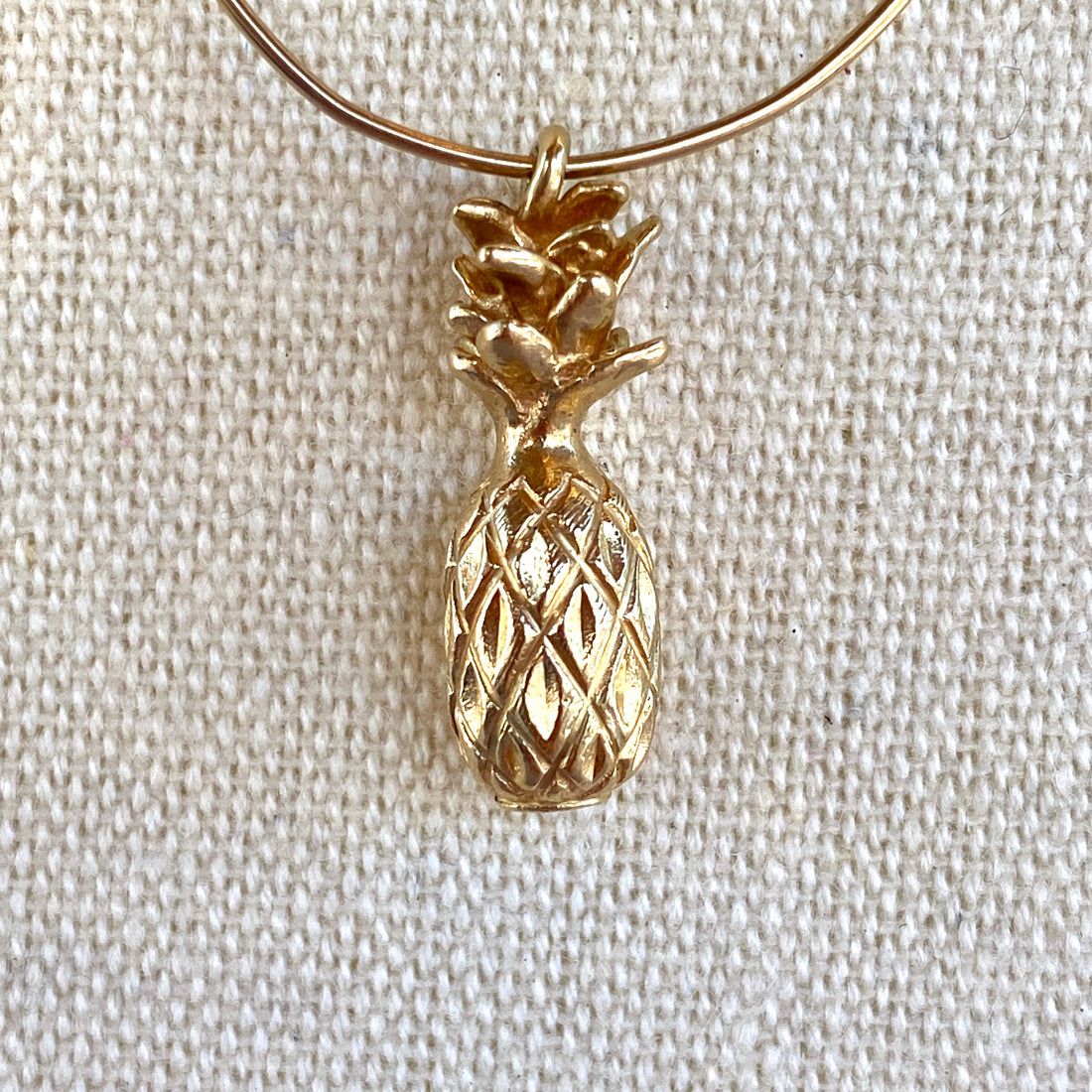 14K Yellow Pineapple Pendant