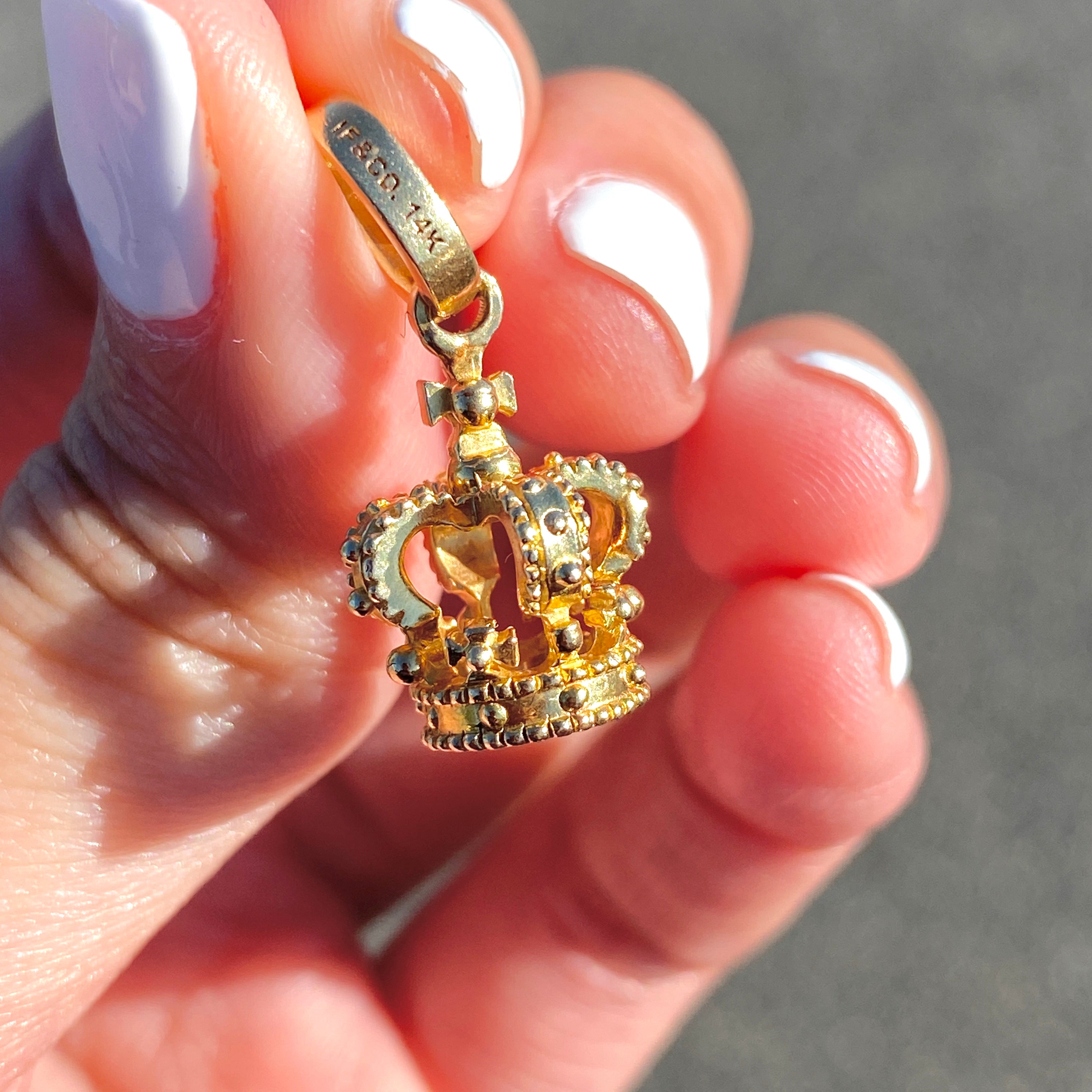 14KY IF & Co. King's Crown Pendant
