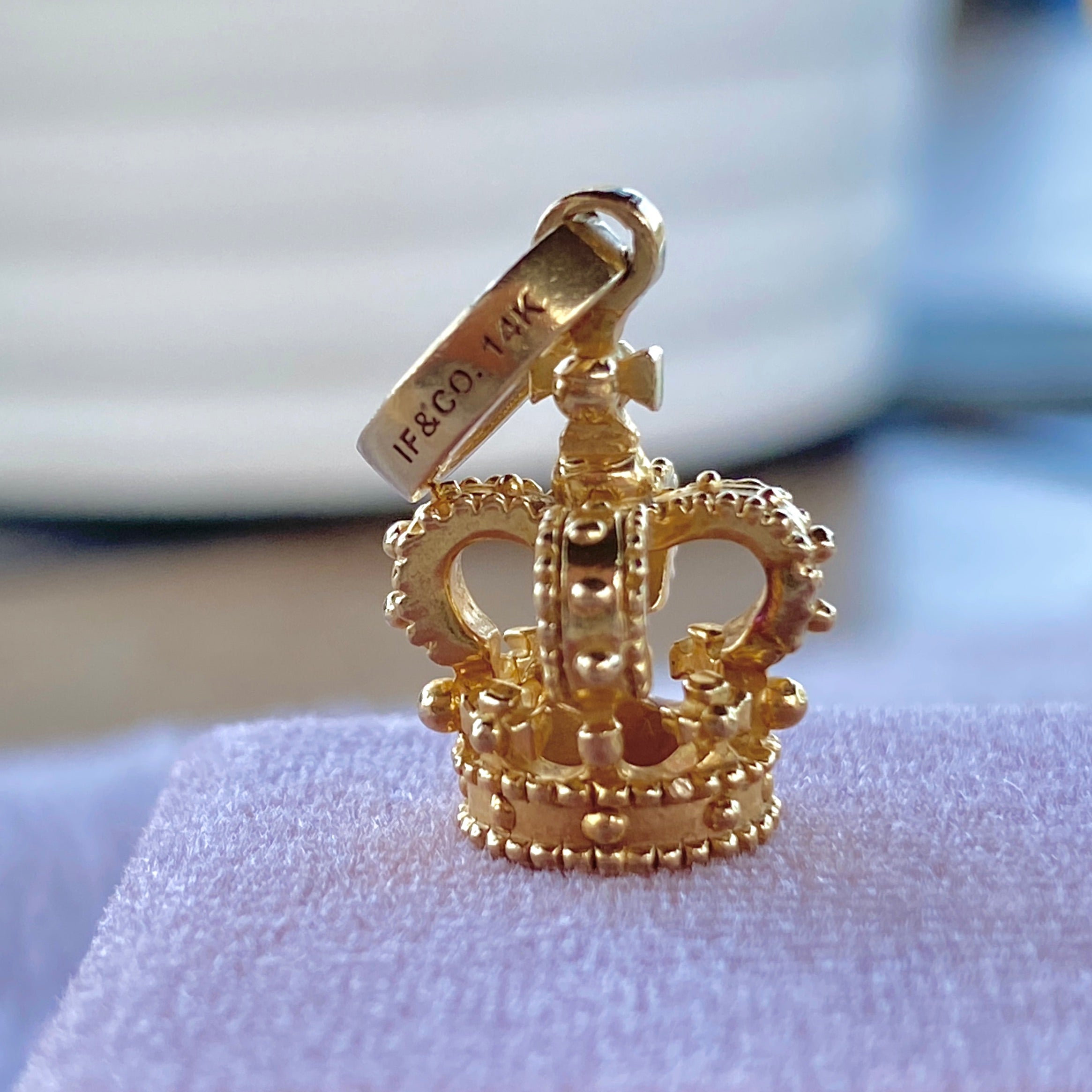 14KY IF & Co. King's Crown Pendant