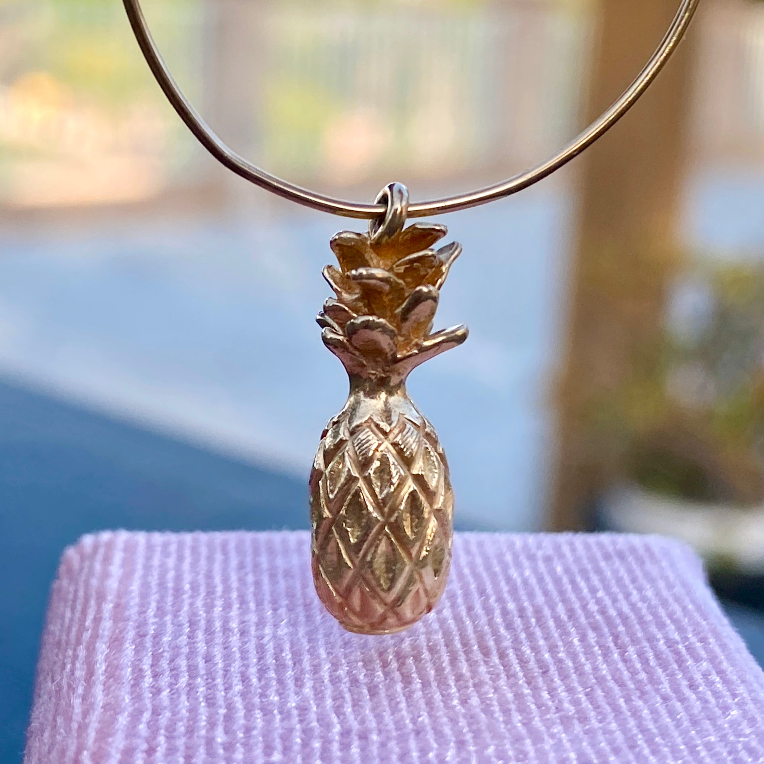 14K Yellow Pineapple Pendant